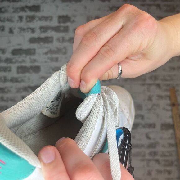 Nike | women white court vision with teal swish - Picture 2 of 11